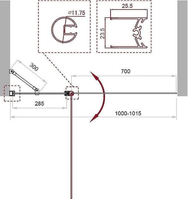 Шторка на ванну BelBagno Uno 100 UNO-V-11-100/150-C-NERO профиль Черный матовый стекло прозрачное