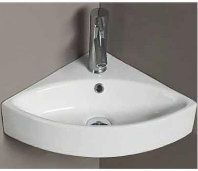 Раковина CeramaLux 50 78378 угловая Белая глянцевая