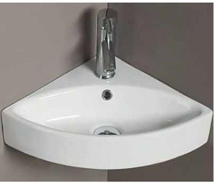 Раковина CeramaLux 50 78378 угловая Белая глянцевая