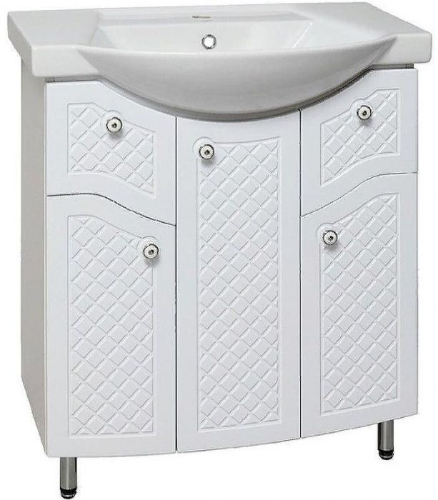 Тумба под раковину Runo Милано 75 УТ000002088 Белая