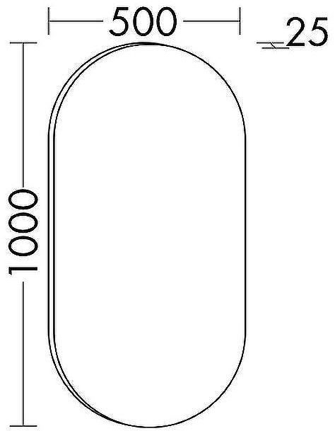 Зеркало Burgbad Lavo 2.0 50 SIJH050 с подсветкой с сенсорным выключателем