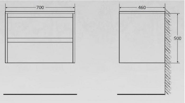 Тумба под раковину BelBagno Kraft 70 KRAFT-700-2C-SO-RNN подвесная Rovere Nebrasca Nature