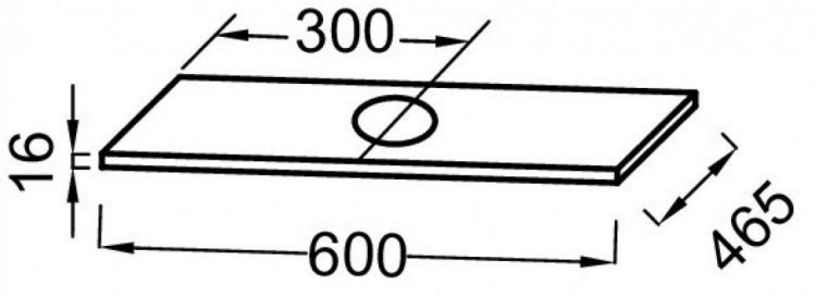 Столешница для раковины Jacob Delafon Vox 60 см EB2130-N18, белый блестящий Столешница для раковины Jacob Delafon Vox 60 см EB2130-N18, белый блестящий