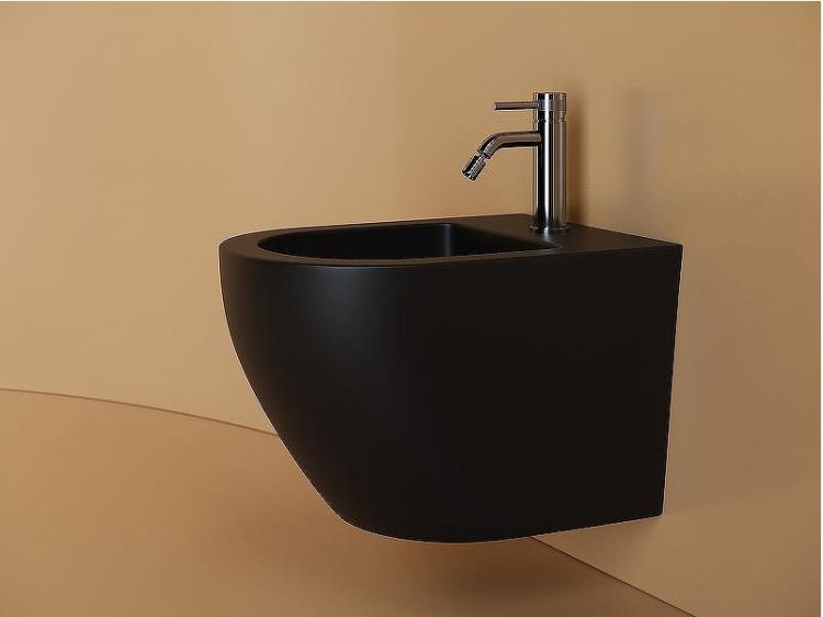 Биде Ceramicanova Uno CN11002MB подвесное Черное матовое