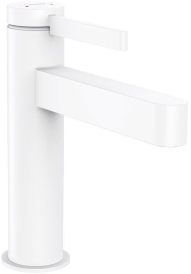 Hansgrohe Finoris Смеситель для раковины, однорычажный, 110 со сливным клапаном Push-Open, цвет: матовый белый