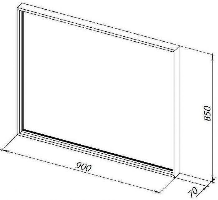 Зеркало Allen Brau Liberty 90 1.330015.BB с подсветкой Черный браш с сенсорным выключателем