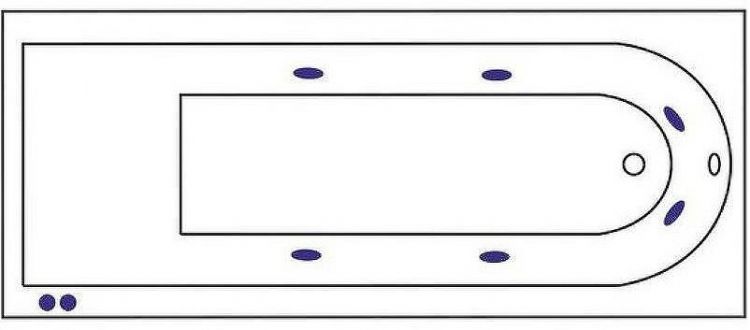Акриловая ванна Excellent Aurum 180x80 WAEX.AUR18.HYDRO.CR с гидромассажем