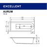 Акриловая ванна Excellent Aurum 180x80 WAEX.AUR18.HYDRO.CR с гидромассажем