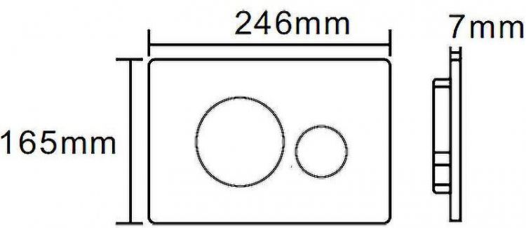Клавиша смыва Ceruttispa CR05RG Золото розовое