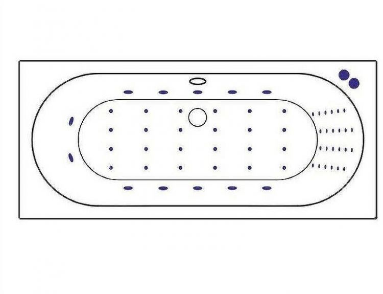 Акриловая ванна Excellent Oceana Slim 180x80 WAEX.OCE18S.NANO.CR с гидромассажем