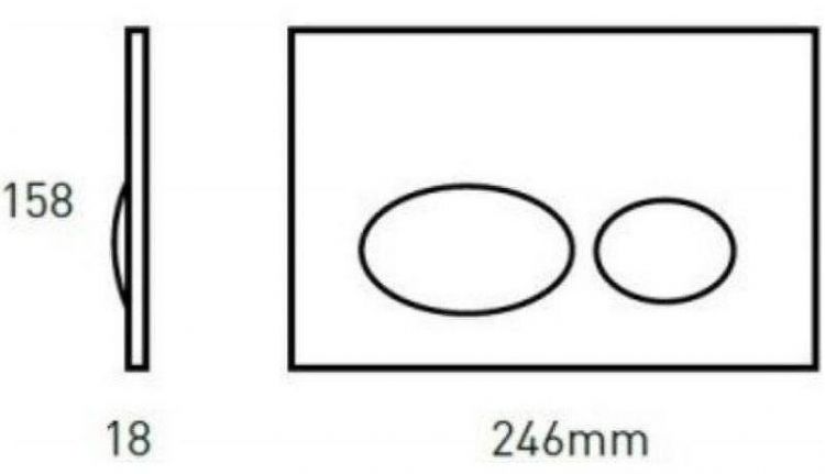Клавиша смыва Bocchi Como 8200-0050 Хром матовая