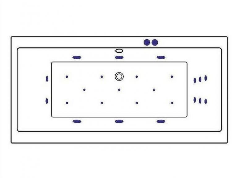 Акриловая ванна Excellent Pryzmat Slim 170x75 WAEX.PRY17S.ULTRA.BR с гидромассажем