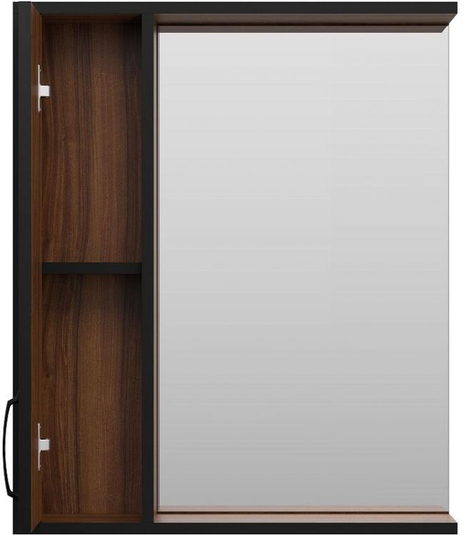 Зеркало со шкафом Misty Кедр 60 L П-Кед04060-011Л Орех Черное