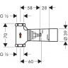 Внутренняя часть для встраиваемого запорного вентиля Hansgrohe Ecostat 15973180 шпиндельная