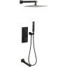 Душевая система ALMAes Tiber TVZ-8805 с термостатом Черная матовая