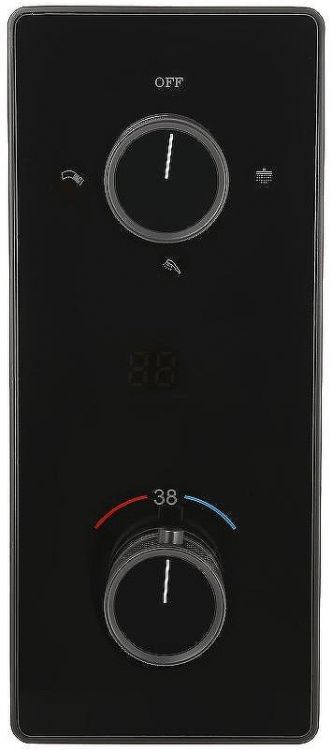 Душевая система ALMAes Tiber TVZ-8805 с термостатом Черная матовая