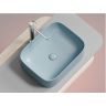 Умывальник CERAMICANOVA Element чаша накладная прямоугольная (цвет Голубой Матовый) CN6052ML