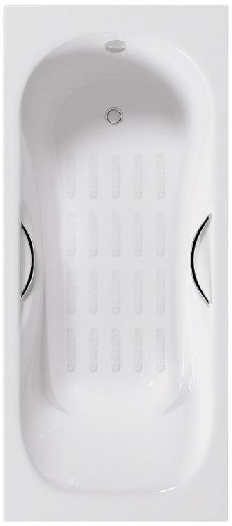 Чугунная ванна Delice Malibu 140х75 DLR230628R-AS с отверстиями под ручки с антискользящим покрытием