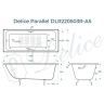 Чугунная ванна Delice Parallel 150х70 DLR220503R-AS с ручками с антискользящим покрытием
