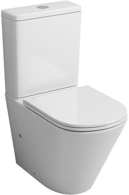 Унитаз компакт Grossman Tornado GR-4450SQ Белый глянцевый с бачком и сиденьем Микролифт