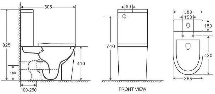 Унитаз компакт Grossman Tornado GR-4450SQ Белый глянцевый с бачком и сиденьем Микролифт