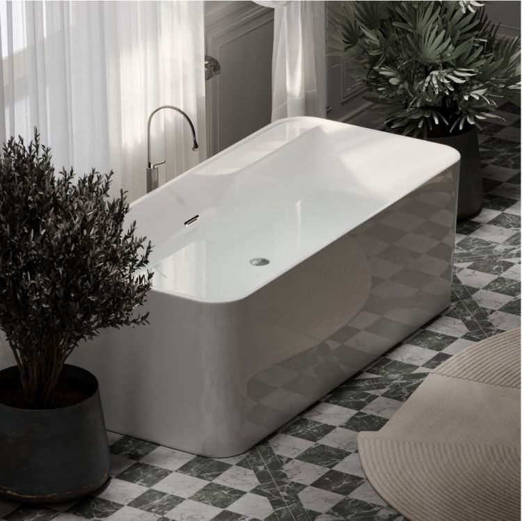 Ванна SANCOS Sigma акриловая отдельностоящая, белый 1700x800x580мм, FB15 Ванна SANCOS Sigma акриловая отдельностоящая, белый 1700x800x580мм, FB15