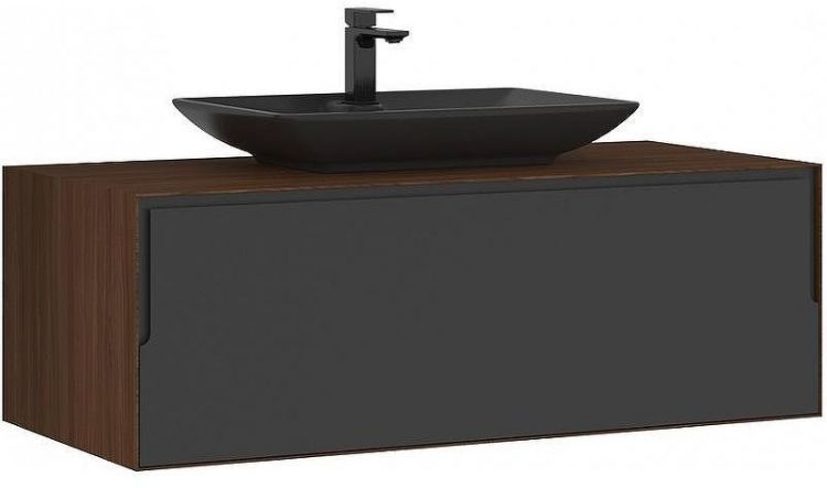 Тумба с раковиной Orka Craft 120 5001127 подвесная Орех Антрацит