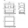 Тумба напольная под раковину SANCOS Libra Floor, дуб чарльстон 790х450х840 мм, LB80FECH
