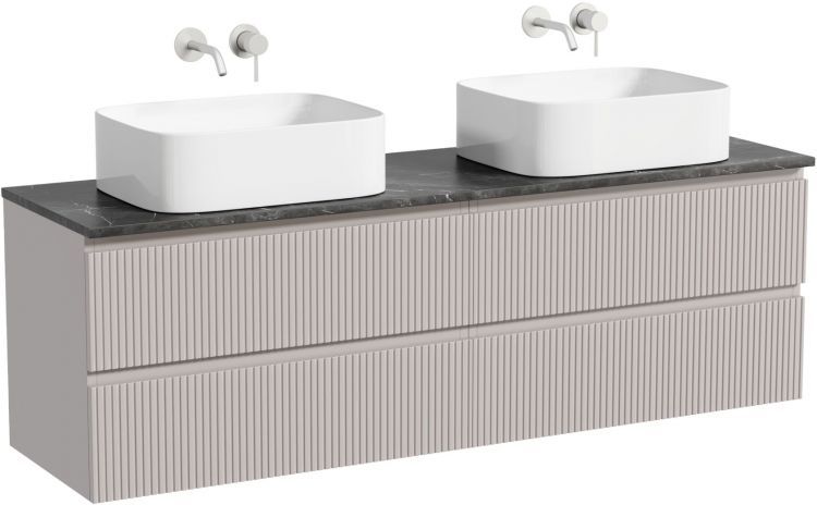 Тумба подвесная SANCOS Snob T, Doha Soft 790х445х500, под столешницу без отверстия под смеситель, цвет Black Sky, SNT80SM