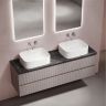 Тумба подвесная SANCOS Snob T, Doha Soft 790х445х500, под столешницу без отверстия под смеситель, цвет Black Sky, SNT80SM