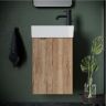 Тумба подвесная SANCOS под раковину Mini, правая, дуб галифакс натуральный 355х205х500, MN35EGR