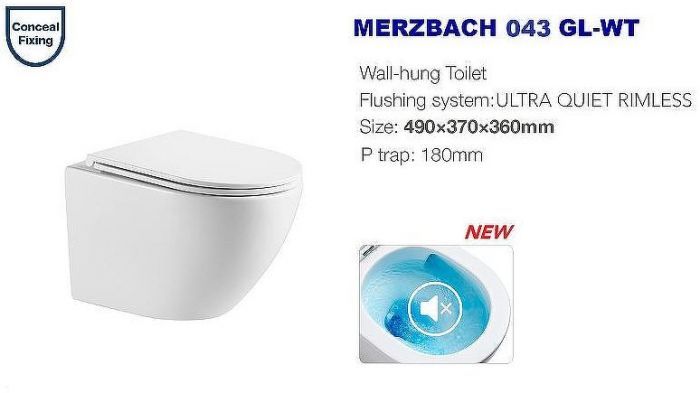 Комплект унитаза WeltWasser Merzbach 043 GL-WT 10000009939 с сиденьем Микролифт и инсталляцией WeltWasser WW Marberg 507 10000005949+10000005952 с клавишей смыва Хром глянцевый