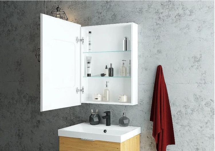 Зеркальный шкаф Континент Allure LED 55 L МВК002 с подсветкой Белый