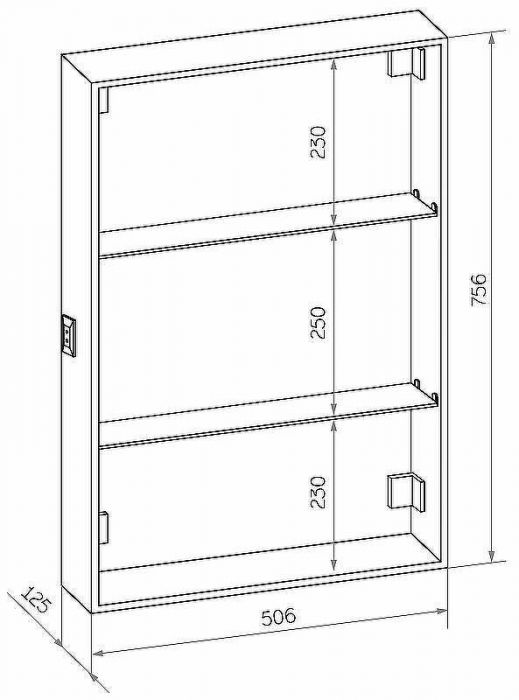 Зеркальный шкаф Континент Allure LED 55 L МВК002 с подсветкой Белый