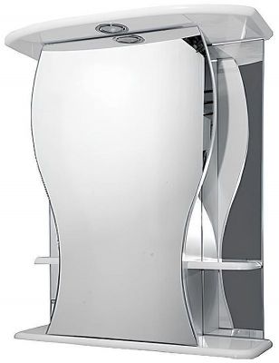 Зеркальный шкаф Misty Карина 60 L Э-Крн02060-01СвЛ с подсветкой Белый