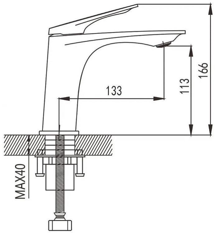 Смеситель для раковины Shevanik S9101H цвет Черный Смеситель для раковины Shevanik S9101H цвет Черный