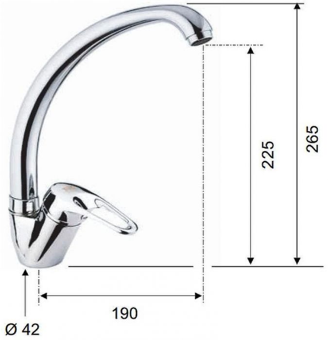 Смеситель для кухни Remer Remix R42 Хром