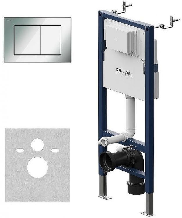 Инсталляция AM.PM PrimeFit I012709.0251 для унитаза с клавишей смыва Хром глянцевый