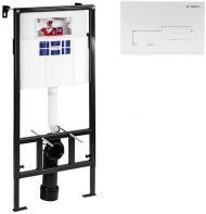 Инсталляция Bettoserb Sava Fix Slim SET40006486G для унитаза с клавишей смыва цвет Белый глянцевый