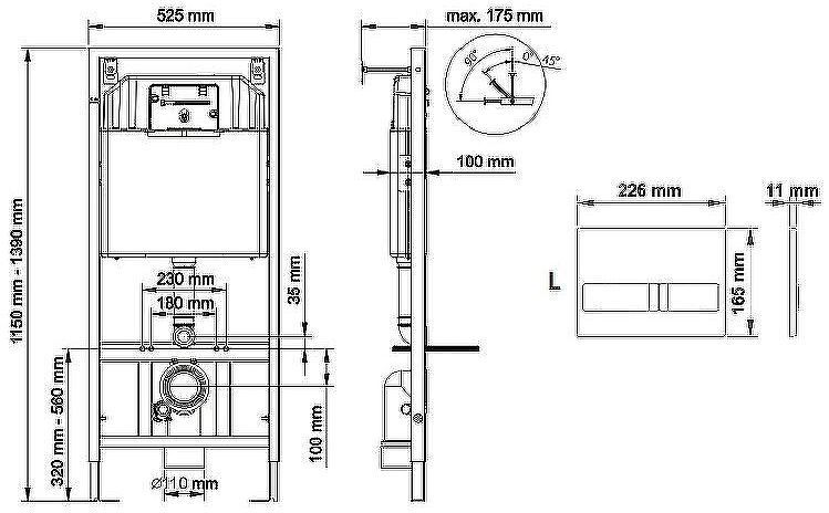 Комплект унитаза AM.PM Spirit FlashClean C701700WH+C707857WH с инсталляцией Berges Novum L3 040213 с сиденьем Микролифт и клавишей смыва Хром