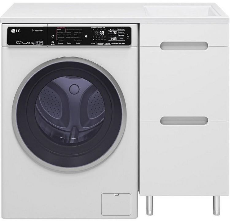 Тумба с раковиной Misty Байкал 100 R УТ000014753 Белая