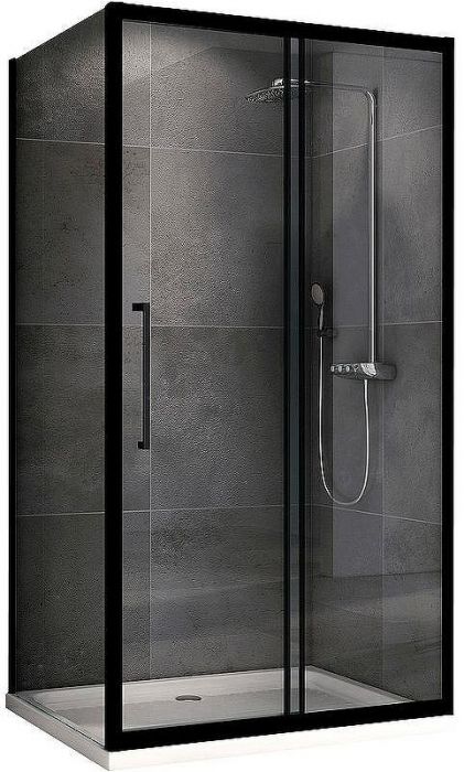 Душевой уголок Abber Schwarzer Diamant 160x50 AG30160BH-S50B профиль Черный стекло прозрачное