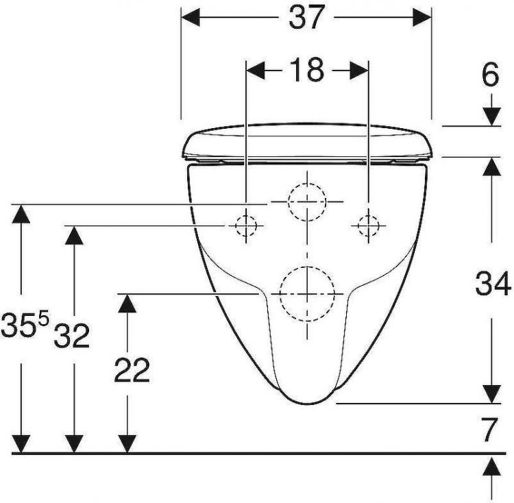 Унитаз Geberit Renova 500.801.00.1 с сиденьем Микролифт