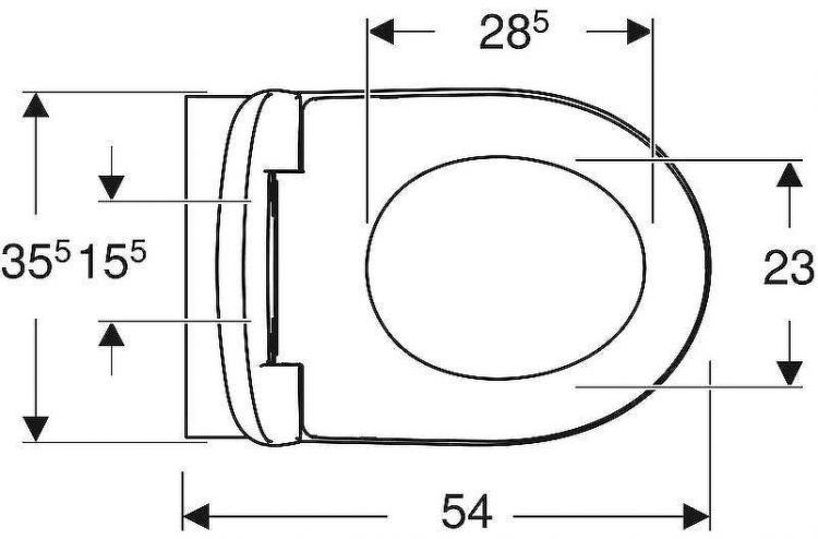 Унитаз Geberit Renova 500.801.00.1 с сиденьем Микролифт