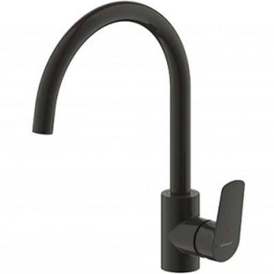 Смеситель для кухни Bravat Rhein F7429564BW-ENG Черный матовый