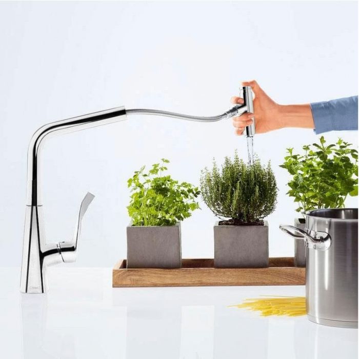 Смеситель для кухни Hansgrohe Metris Select M71 14857000 Хром