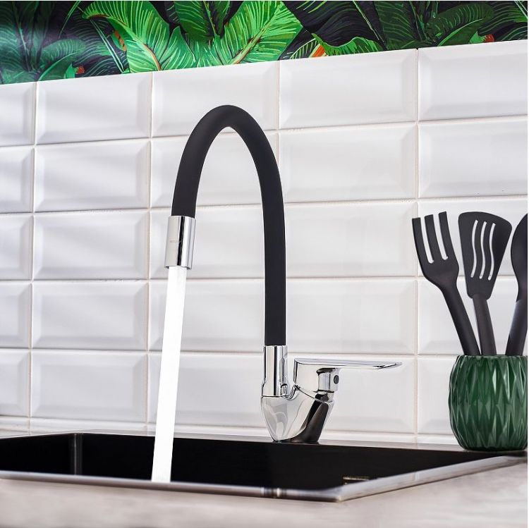 Смеситель для кухни Boou B8274-10F-E307A цвет Черный Хром