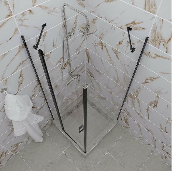 Душевой уголок Triton Йота-Блэк 90х90 Щ0000054032 профиль Черный стекло прозрачное