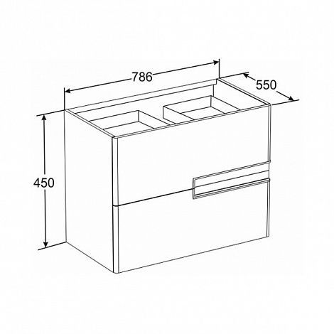 Тумба под раковину Roca Vn Ice Edition 80 ZRU9302731 Тумба под раковину Roca Vn Ice Edition 80 ZRU9302731