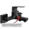 Смеситель для ванны Paini Bari RTYO111 Черный матовый Смеситель для ванны Paini Bari RTYO111 Черный матовый